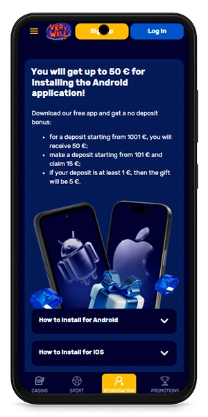 VeryWell Casino Mobile